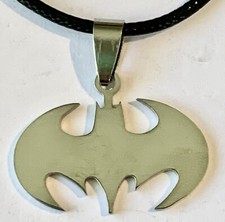 AWESOME DC BATMAN NECKLACE BLACK CORD GREAT GIFT IDEA