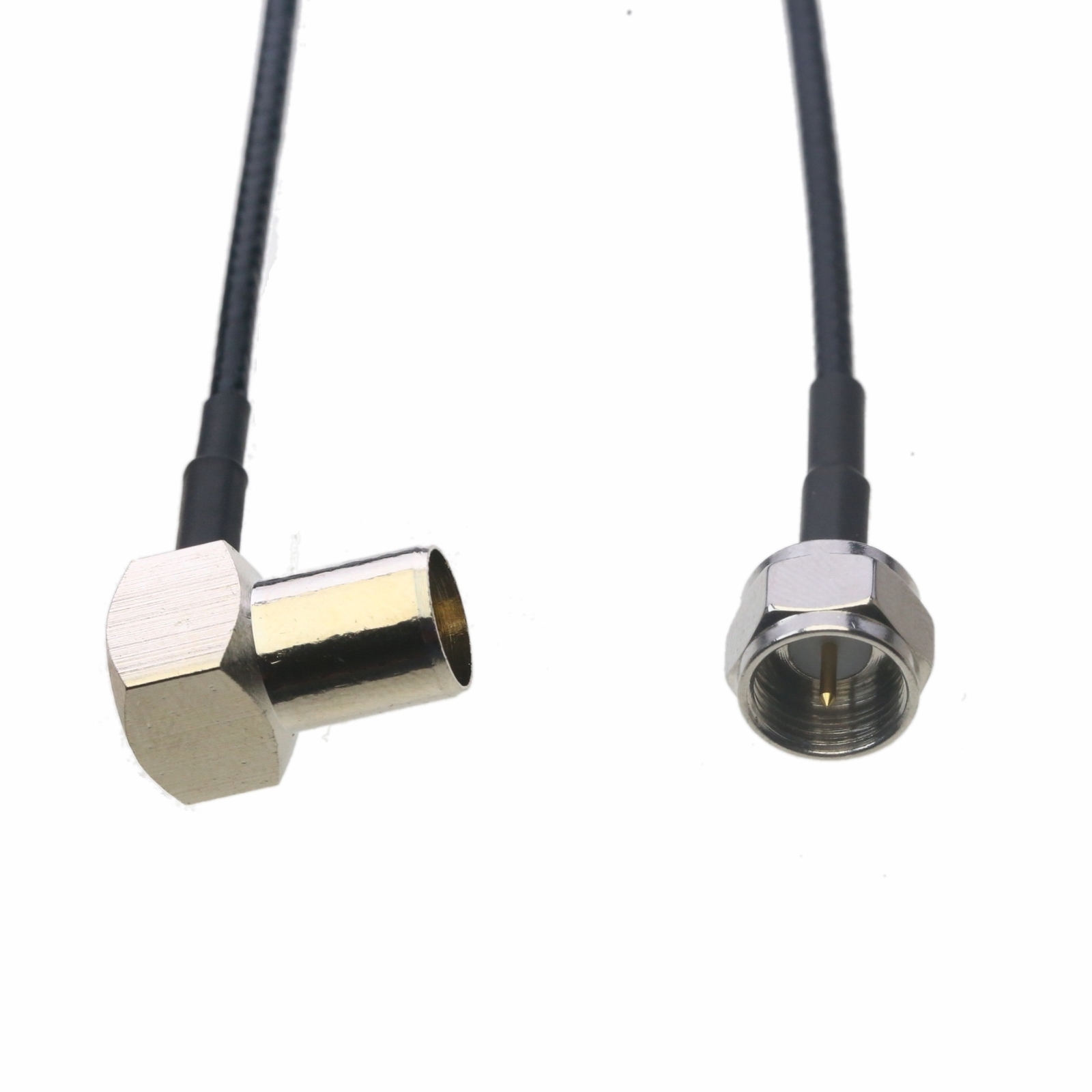 RF coaxial DVB Cable F male to IEC PAL plug RA RG316 pigtail 6