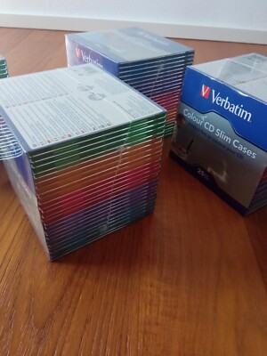 Verbatim Coloured Thin CD Cases Colour CD Slim Cases 25pc Pack