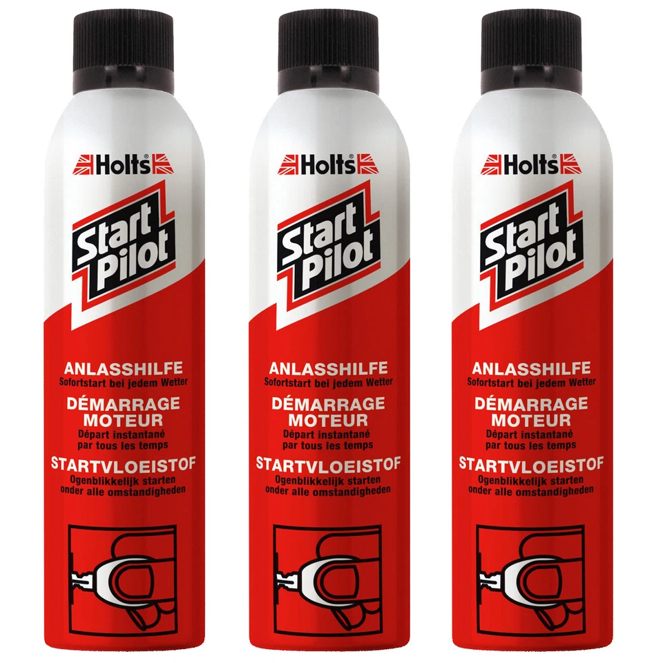 Holts Starthilfespray Startpilot 3x 300ml Starthilfe Kaltstartspray Anlasshilfe