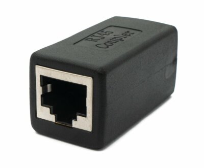 LAN Adapter RJ45 Buchse zu Buchse Ethernetadapter Kabel in Schwarz