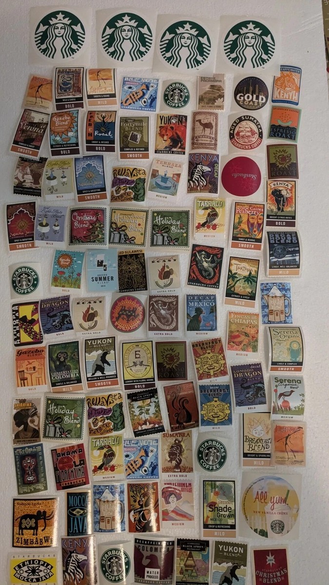 Starbucks Coffee Vintage Stamp Stickers Entire Rolls or Single | eBay