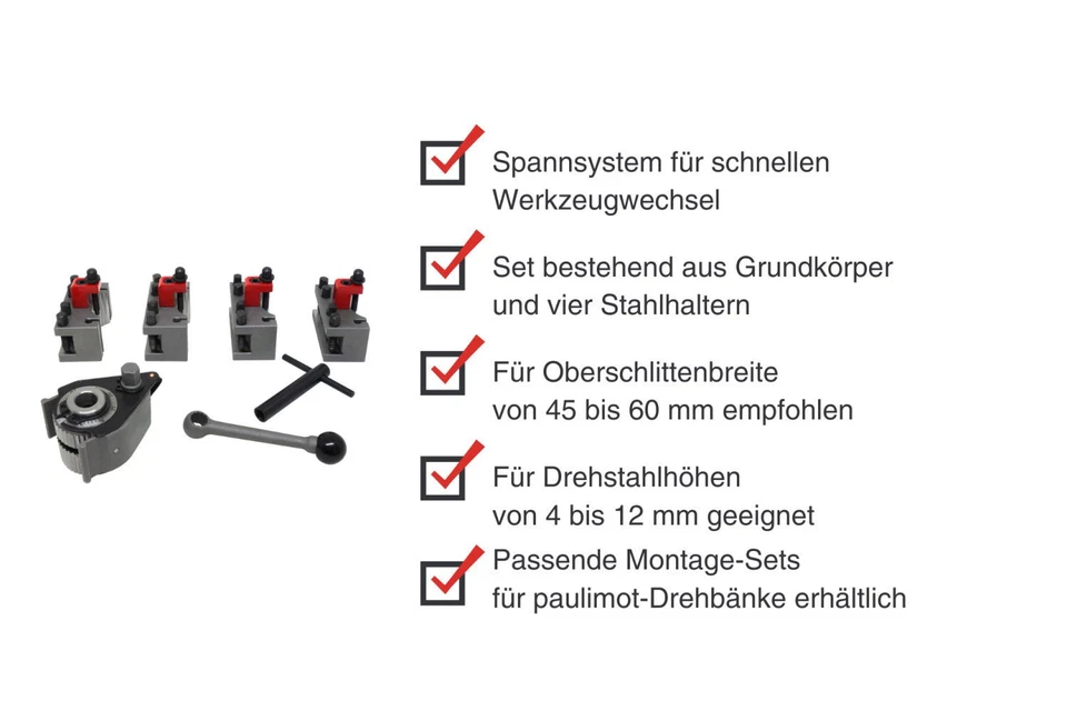 PAULIMOT paulimot Schnellwechsel-Stahlhalter-Set, passend für "System Multifix", - Bild 4 von 4