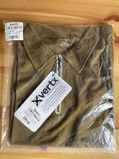 Vertx Polo Shirt Mens Medium Tan 1/4 Zip