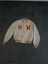 off white 22SS patch varsity jacket