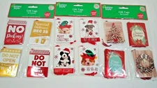 Folded Gift Tags Christmas 16 count  Choice Pattern 