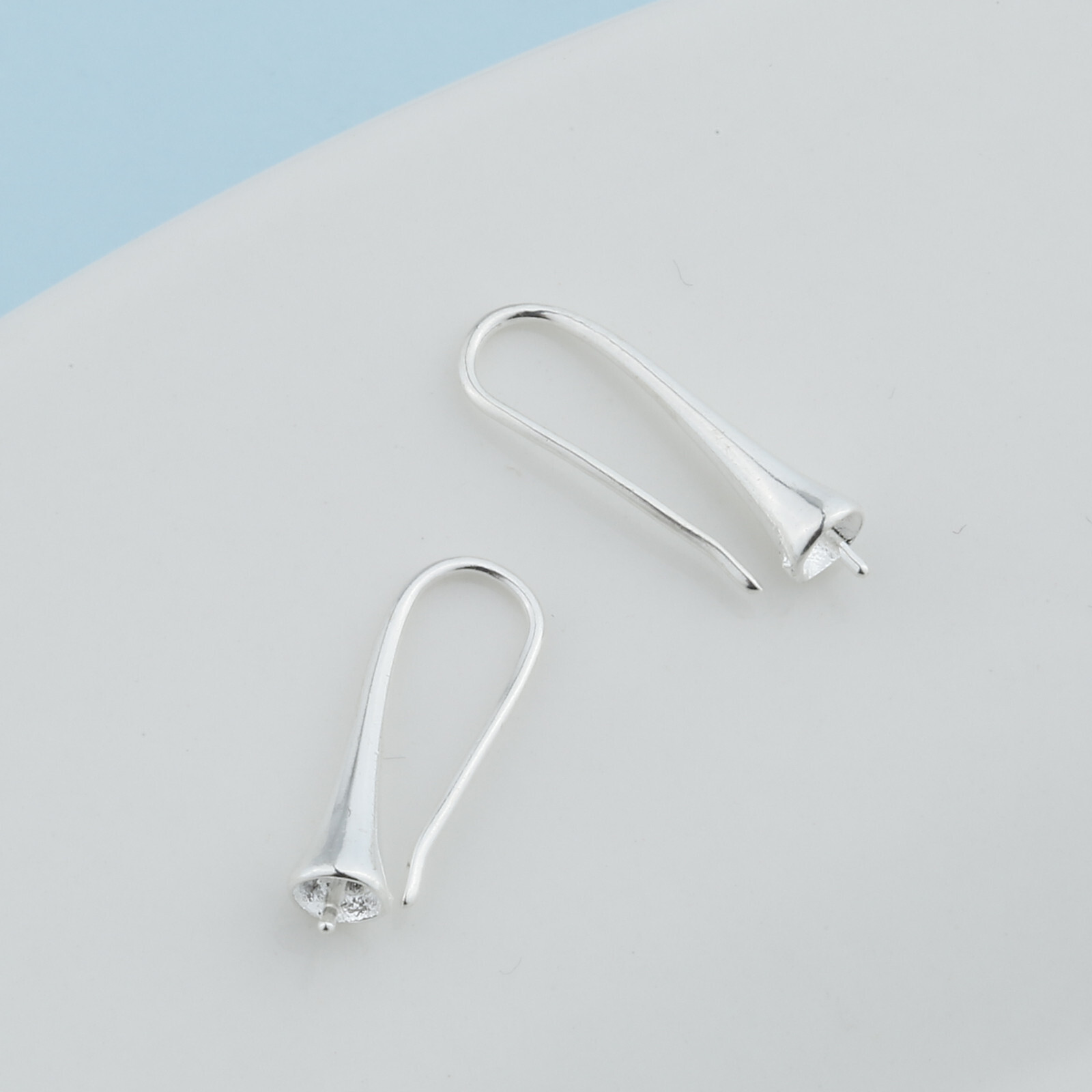 NEW Silver DIY Beads Jewelry Making Findings Smooth Pinch Bail