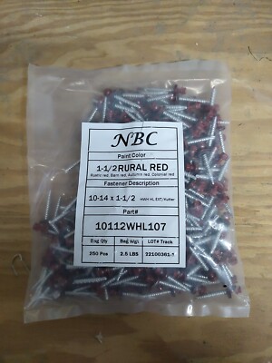 250 Hex Head Self Piercing Sealing Screws Metal Roof Pole Barn Steel Sheet
