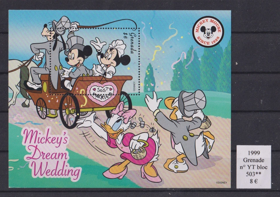 Bloc**, Grenade, 1999 n° YT 503, Disney, mariage - Photo 1/1