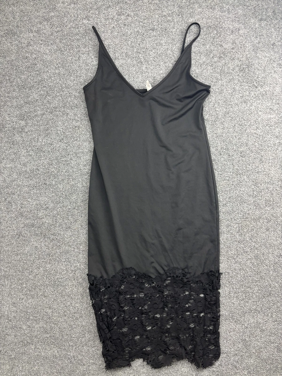 halloween costumes with a little black dress Free People Black Lace Slip Tunic main image 1