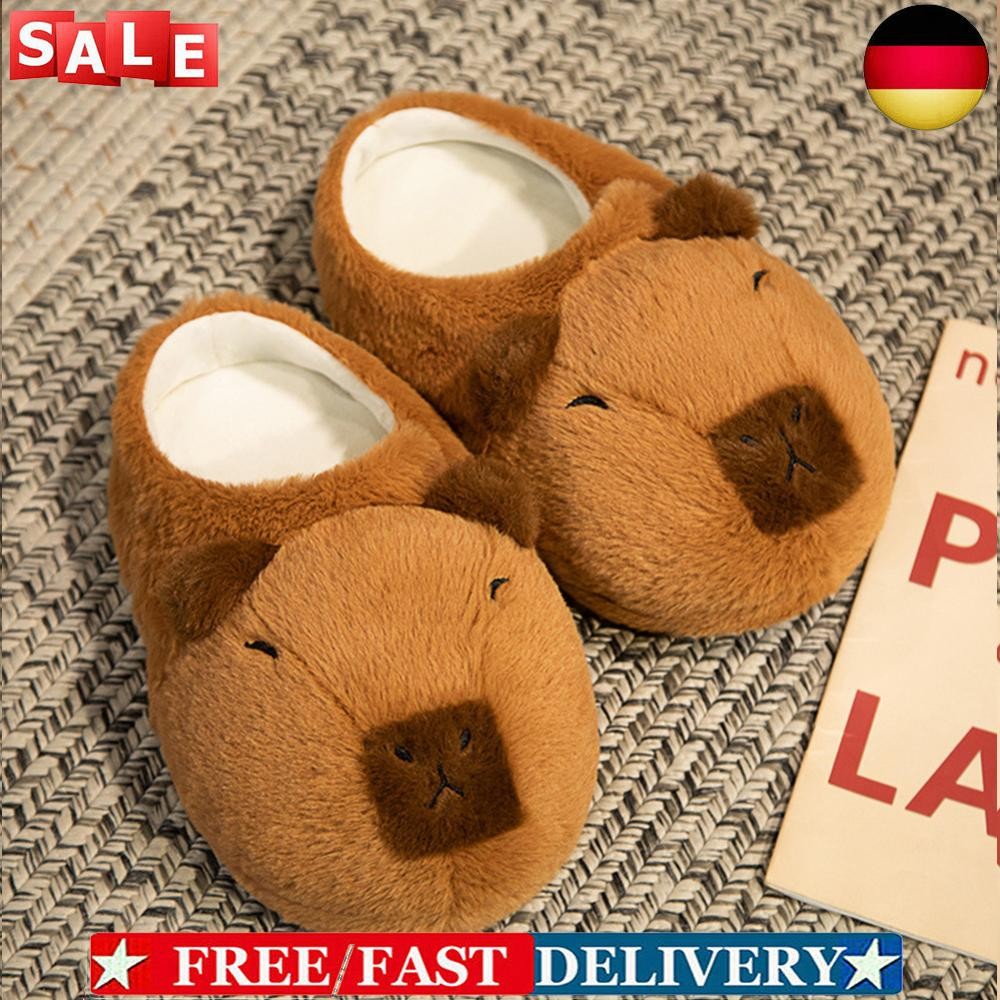 APL Pantofole Donna Peluche Capybara Antiscivolo Morbide Comode per l'Inverno DS