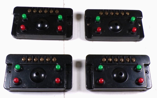 LOT OF (4) 6-TERMINAL 4-BUTTON REMOTE CONTROL MODEL TRAINS SWITCH CONTROLLERS