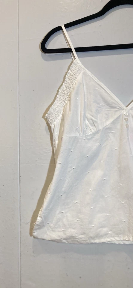 Camiseta sin mangas Xhilaration Sleep blanca de algodón bordada en corazón cami talla XL coqueta Foto 3 de 4