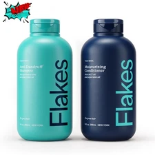New Flakes Complete Bundle Shampoo And Conditioner,Anti-Dandruff Hair Care Set