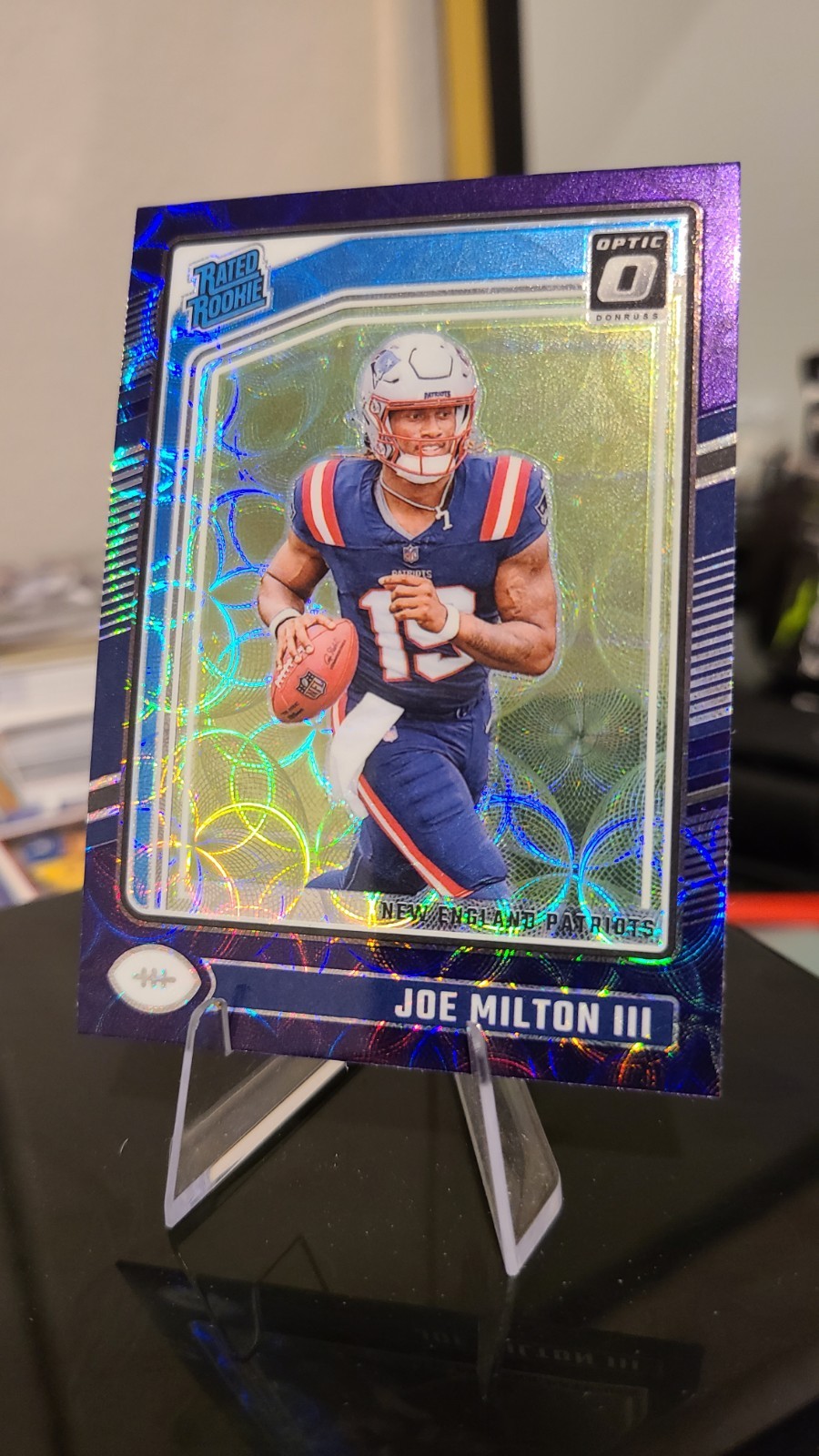 2024 Panini Donruss Optic - Rated Rookie Joe Milton III #255 Blue Scope Prizm 