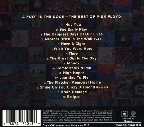Pink Floyd: Pink Floyd: Foot In The Door: The Best Of Pink Floyd - - (Cd / F)-image