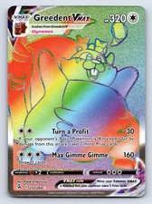 Greedent VMAX 272/264 Rainbow Rare Fusion Strike Pokemon Holo Near Mint on eBay