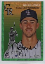 2023 Chrome Platinum Anniversary Green Wave Refractor 81/99 Nolan Jones #37 1a11