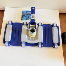 Aqua EZ 14" Pro Concrete Pool Vacuum Head - VH302 - Skate Wheels - Flexible Body