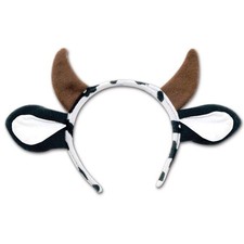 Cow Headband Fits Most Farm Animal Party Costume Accessory Cow Print Wearable