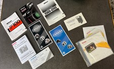 Lot of 9 Original Vintage Camera Manuals for 35mm Cameras - Various Models