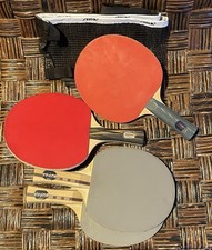 4 Stiga Ping Pong Paddles Net Set Table Tennis Set
