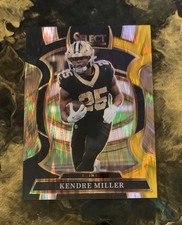 Kendre Miller 2025 Panini Select Concourse #40 Black & Gold Shock Prizm ~ Saints