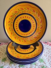Vintage Set Of 5 Libbey Salsa Red Pepper Hand...