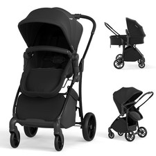 2 in 1 Baby Stroller High Landscape Convertible Bassinet Stroller W/ Reversible