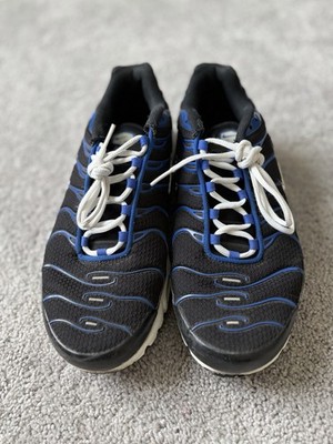 Nike Air Max Plus Men's Low Top Lace-Up Sneakers Black Blue White Solid size 11