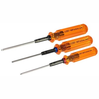 MIP Hex Driver Ball Wrench Set Gen 2, Metric (3), 2.0mm, 2.5mm, & 3.0mm / MIP960