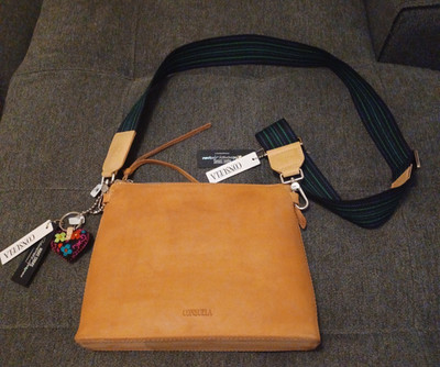 Consuela Tan Leather Diego Crossbody Handbag