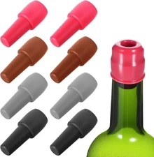 10PCS Silicone Wine Stopper Reusable Sparkling Wine Bottle Stopper Unbreakable