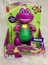 Fisher-Price Barney s World Heart Hands Barney Figure with Music Lights New