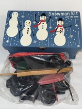 Winter Snowman Kit Just Add Snow Wooden Box 10pc Set Snow Outdoor Family Fun