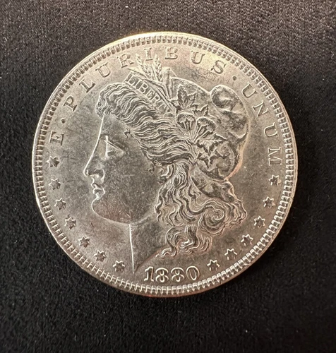 1880 Plain Morgan Dollar AU Frosted