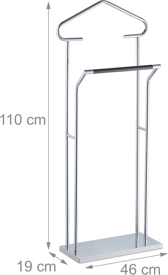 Servo Muto, per Abiti & Pantaloni, Mix Metallo & Legno, Camera, Omino Attaccapan - Immagine 4 di 4