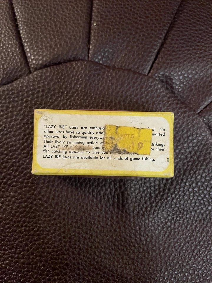 Vintage Lazy Ike KL-00 0S Orange W/Black Spots Fishing Lure In Original Box - Image 4 of 4