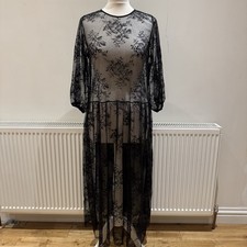 Luxury Black Lace Top Dress