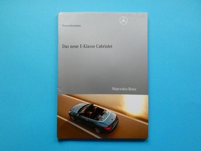 Brochure / Press Kit / Press Release - Mercedes - E-Class - Convertible