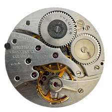 Vintage 12s 1939 Waltham 1924 Col.b 9J Mech PocketWatch Mov't No. 209 USA Runs