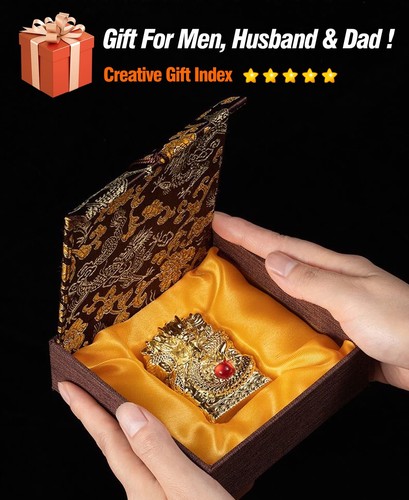 Cool Lighters, Windproof Carving Dragon Antique Lighter, Reusable Kerosene Gr... - Picture 6 of 6