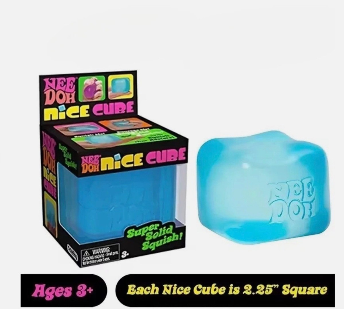NEEDOH Nice Cube （ナイスキューブ）3個セット AUTHENTIC LOT 3X Nee Doh NEEDOH Nice Cube Super Solid Squish Blue