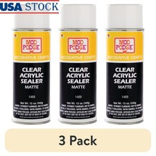 3 Pack Matte Clear Acrylic Sealer Spray 12oz Quick Dry Multi Surface Protector
