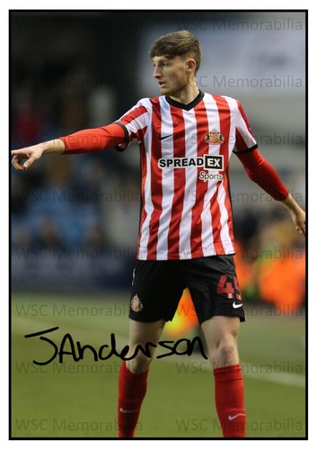 12116. Joe Anderson Signed Pictures (A4 Prints) Sunderland Everton Shrewsbury