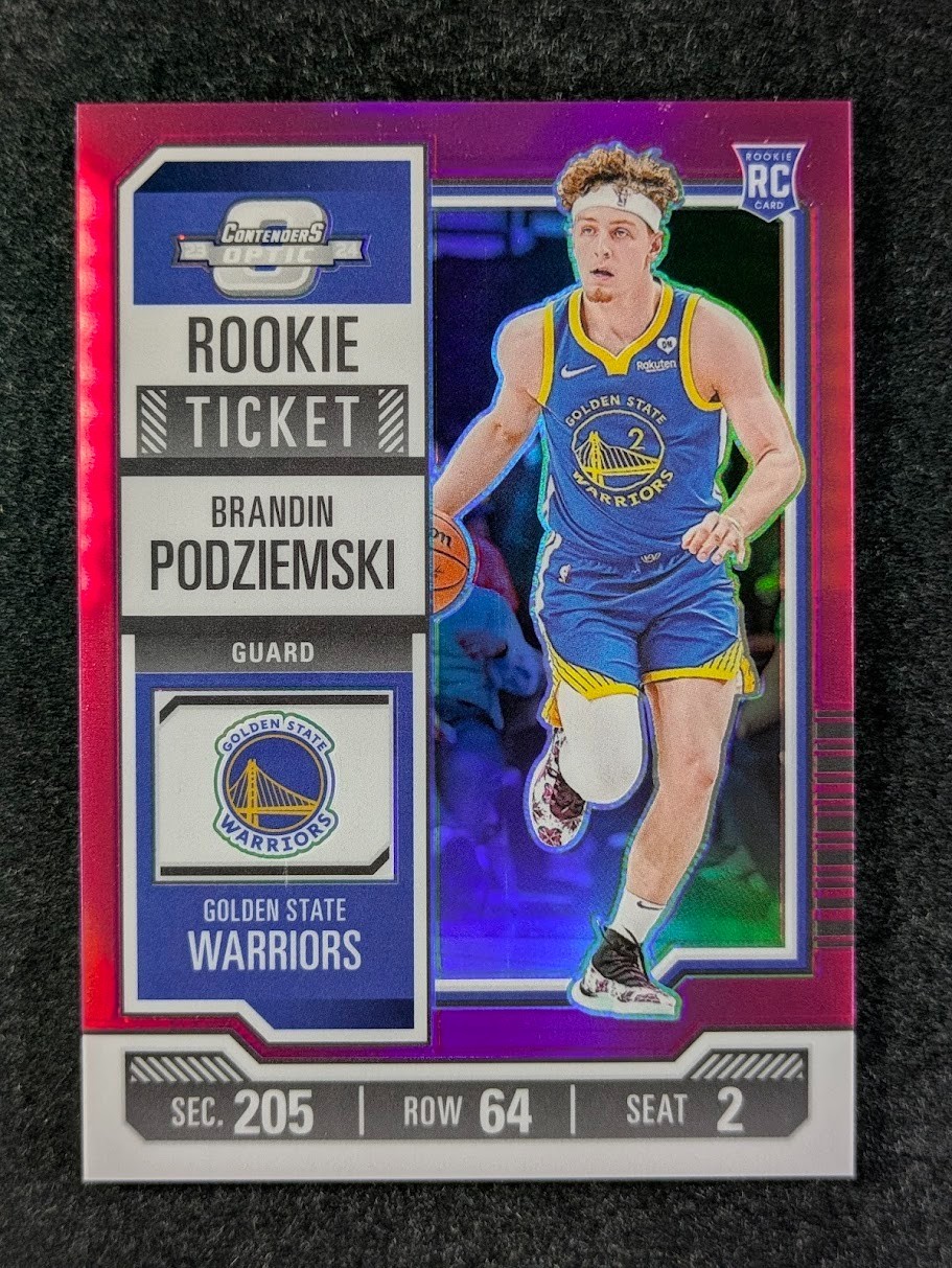 2023-24 Panini Contenders Optic BRANDIN PODZIEMSKI 56/75 Rookie RC Pink Prizm #3