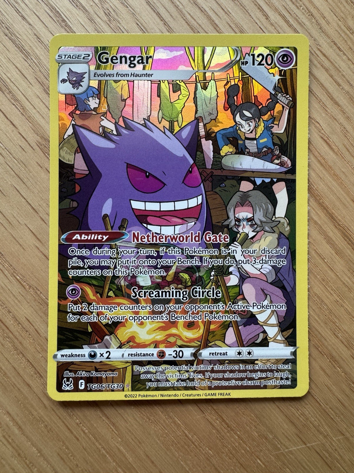 Pokemon Gengar TCG Trainer Gallery Holo Card TG06/TG30 Swsh11: Lost Origin