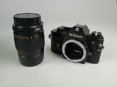 Nikon EM 35mm Film Camera w/135 f2.8 Lens - Untested | eBay