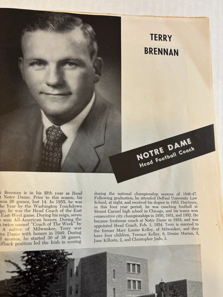 Official Program, Carolina vs. Notre Dame November 15, 1958 - Image 3 of 4
