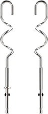 Stainless Steel Dough Hooks for Hamilton Beach Hand Mixer - 2 Pack